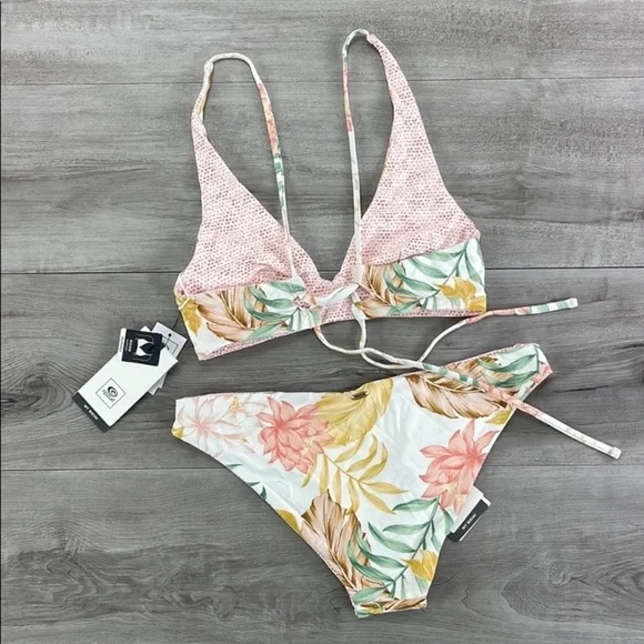 ☀️RIP CURL☀️ LA BONITA RESERVABLE CROP LA BONITA GOOD PANT BIKINI SET - Picture 13 of 16